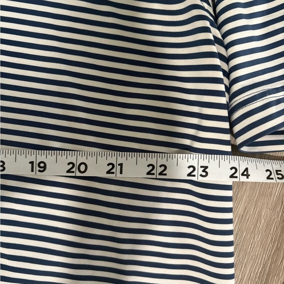 Peter Millar Blue and White Striped Polo Shirt. Size XL - Picture 7 of 7